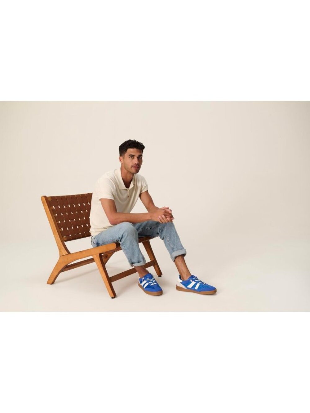 Men's White Leather Casual Memory Foam Insole Non Slip Trendy Stylish Sneakers - Picture 2 of 2
